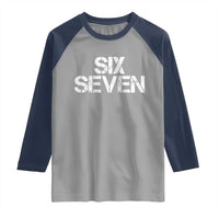 Six Seven Meme Vintage 67 Gen Alpha Meme Raglan Shirt - Wonder Print Shop