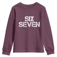 Six Seven Meme Vintage 67 Gen Alpha Meme Youth Sweatshirt - Wonder Print Shop