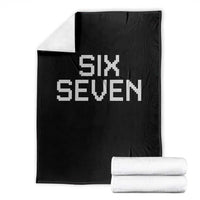 Six Seven Meme Pixel 67 Gen Alpha Internet Joke Throw Blanket - Wonder Print Shop