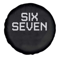 Six Seven Meme Pixel 67 Gen Alpha Internet Joke Spare Tire Cover - Wonder Print Shop