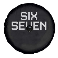 Six Seven Meme Pixel 67 Gen Alpha Internet Joke Spare Tire Cover - Wonder Print Shop