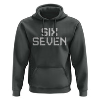 Six Seven Meme Pixel 67 Gen Alpha Internet Joke Hoodie - Wonder Print Shop