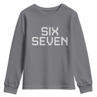 Six Seven Meme Pixel 67 Gen Alpha Internet Joke Youth Sweatshirt - Wonder Print Shop