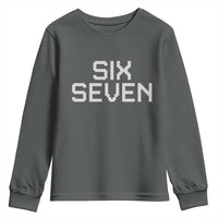 Six Seven Meme Pixel 67 Gen Alpha Internet Joke Youth Sweatshirt - Wonder Print Shop