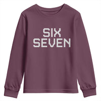 Six Seven Meme Pixel 67 Gen Alpha Internet Joke Youth Sweatshirt - Wonder Print Shop