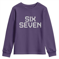 Six Seven Meme Pixel 67 Gen Alpha Internet Joke Youth Sweatshirt - Wonder Print Shop