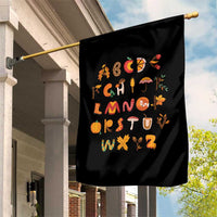 Funny Kindergarten Teacher Garden Flag Thanksgiving Alphabet Learning Autumn Season - Wonder Print Shop