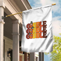 Funny Thanksgiving Tukey Gobble Garden Flag - Wonder Print Shop