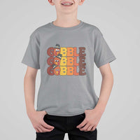 Funny Thanksgiving Tukey Gobble T Shirt For Kid - Wonder Print Shop