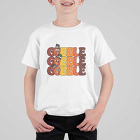 Funny Thanksgiving Tukey Gobble T Shirt For Kid - Wonder Print Shop