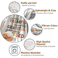 Thanksgiving Throw Blanket So Very Thankful Incredibly Grateful Unbelievably Blessed - Wonder Print Shop