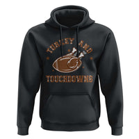 Thanksgiving Football Hoodie Turkey And Touchdowns Vintage American Football