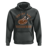 Thanksgiving Football Hoodie Turkey And Touchdowns Vintage American Football