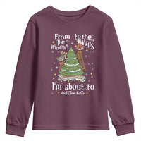 From The Windows To The Walls I'm About To Deck These Halls Christmas Youth Sweatshirt - Wonder Print Shop