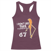 Funny Marcus The Worm 67 Meme Racerback Tank Top I Dont Like This Its Pissing Me Off - Wonder Print Shop