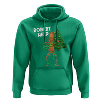 Funny Marcus The Worm Christmas Hoodie Robert Help Xmas Tree - Wonder Print Shop