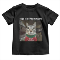 Rage Is Consuming Me Christmas Toddler T Shirt Funny Silly Staring Cat Meme Xmas Ugly Sweater - Wonder Print Shop