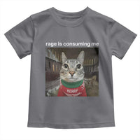 Rage Is Consuming Me Christmas Toddler T Shirt Funny Silly Staring Cat Meme Xmas Ugly Sweater - Wonder Print Shop