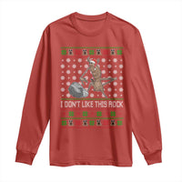 Funny Marcus The Worm Christmas Long Sleeve Shirt I Dont Like This Rock Xmas Holiday - Wonder Print Shop