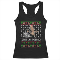 Funny Marcus The Worm Christmas Racerback Tank Top I Dont Like This Rock Xmas Holiday - Wonder Print Shop
