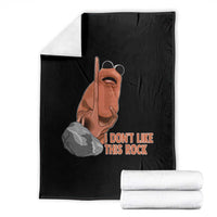 Funny Marcus The Worm Throw Blanket I Dont Like This Rock Meme - Wonder Print Shop