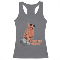 Funny Marcus The Worm Racerback Tank Top I Dont Like This Rock Meme - Wonder Print Shop