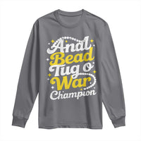 Funny Anal Bead Tug O War Long Sleeve Shirt Inappropriate Adult Humor Weird Cringe - Wonder Print Shop