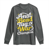 Funny Anal Bead Tug O War Long Sleeve Shirt Inappropriate Adult Humor Weird Cringe - Wonder Print Shop