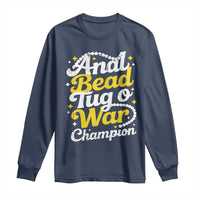 Funny Anal Bead Tug O War Long Sleeve Shirt Inappropriate Adult Humor Weird Cringe - Wonder Print Shop