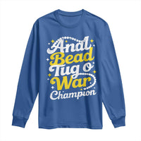 Funny Anal Bead Tug O War Long Sleeve Shirt Inappropriate Adult Humor Weird Cringe - Wonder Print Shop