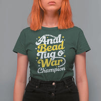 Funny Anal Bead Tug O War T Shirt For Women Inappropriate Adult Humor Weird Cringe - Wonder Print Shop