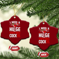 I Need A Huge Christmas Cocktail Ceramic Ornament Funny Xmas Adult Humor Party Drinking - Wonder Print Shop