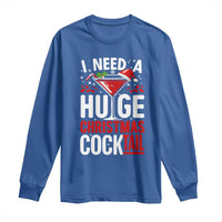 I Need A Huge Christmas Cocktail Long Sleeve Shirt Funny Xmas Adult Humor Party Drinking - Wonder Print Shop
