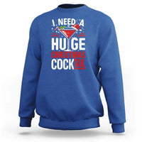 I Need A Huge Christmas Cocktail Sweatshirt Funny Xmas Adult Humor Party Drinking - Wonder Print Shop