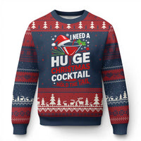 I Need A Huge Xmas Cocktail Hold The Tail Ugly Christmas Sweater Funny Adult Humor Party Drinking - Wonder Print Shop