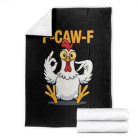 Funny F Caw F 67 Meme Throw Blanket Cartoon Chicken Poultry Humor - Wonder Print Shop