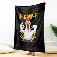 Funny F Caw F 67 Meme Throw Blanket Cartoon Chicken Poultry Humor - Wonder Print Shop