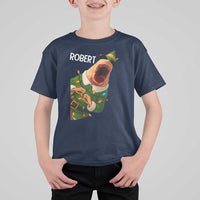 Funny Christmas Marcus The Worm Robert Xmas Elf T Shirt For Kid - Wonder Print Shop