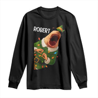 Funny Christmas Marcus The Worm Robert Xmas Elf Long Sleeve Shirt - Wonder Print Shop