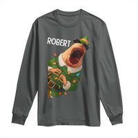 Funny Christmas Marcus The Worm Robert Xmas Elf Long Sleeve Shirt - Wonder Print Shop