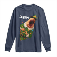Funny Christmas Marcus The Worm Robert Xmas Elf Long Sleeve Shirt - Wonder Print Shop