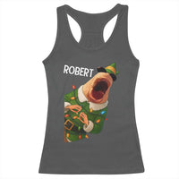 Funny Christmas Marcus The Worm Robert Xmas Elf Racerback Tank Top - Wonder Print Shop
