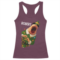 Funny Christmas Marcus The Worm Robert Xmas Elf Racerback Tank Top - Wonder Print Shop