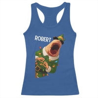 Funny Christmas Marcus The Worm Robert Xmas Elf Racerback Tank Top - Wonder Print Shop