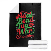 Funny Anal Bead Tug O War Christmas Throw Blanket Inappropriate Adult Humor Weird Cringe - Wonder Print Shop
