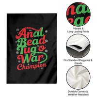Funny Anal Bead Tug O War Christmas Garden Flag Inappropriate Adult Humor Weird Cringe - Wonder Print Shop