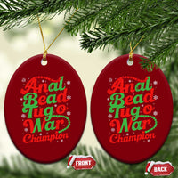 Funny Anal Bead Tug O War Christmas Ceramic Ornament Inappropriate Adult Humor Weird Cringe - Wonder Print Shop