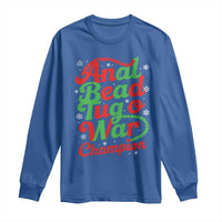 Funny Anal Bead Tug O War Christmas Long Sleeve Shirt Inappropriate Adult Humor Weird Cringe - Wonder Print Shop