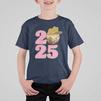 Howdy New Year 2025 T Shirt For Kid Happy New Year Sparkling Cowboy Cowgirl
