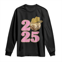 Howdy New Year 2025 Long Sleeve Shirt Happy New Year Sparkling Cowboy Cowgirl